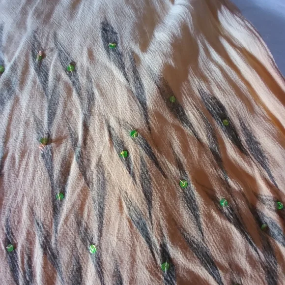 Rima 2 tone orange flowy boho sequins dress - Picture 10 of 10